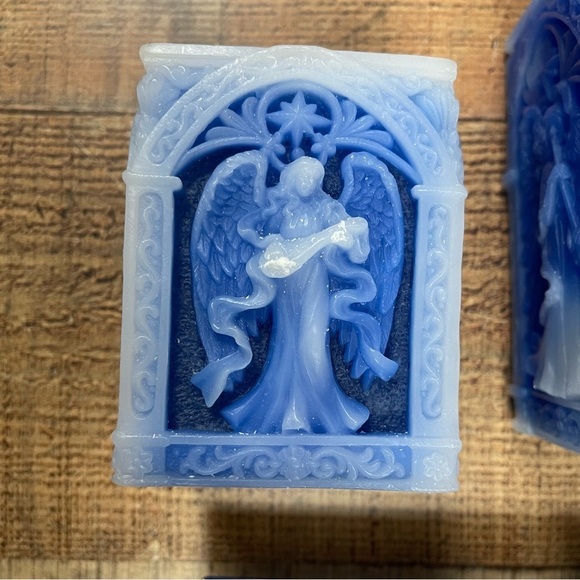 NEW Collections Etc. Angels Glowing Trio Candle Stand Decor Set Holiday - Picture 5 of 10